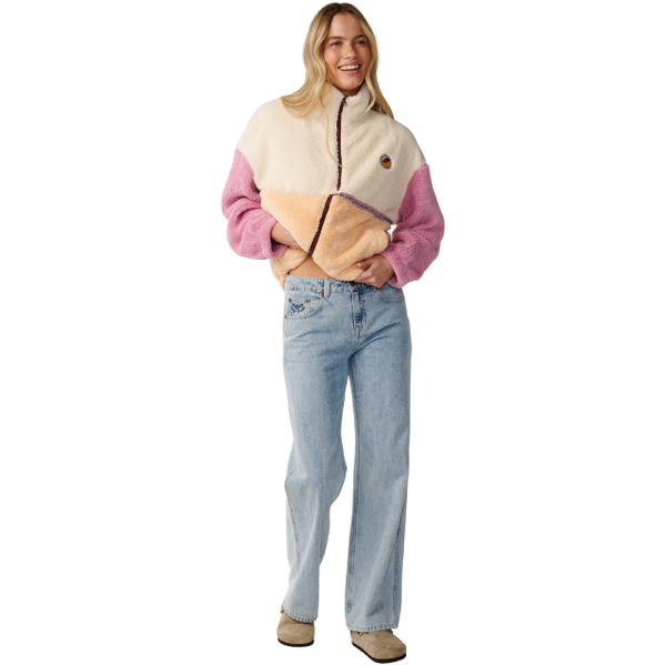 2026 Rip Curl Womens Surf Revival Heritage Polar Zip Thru Fleece 0D6WFL - Shell